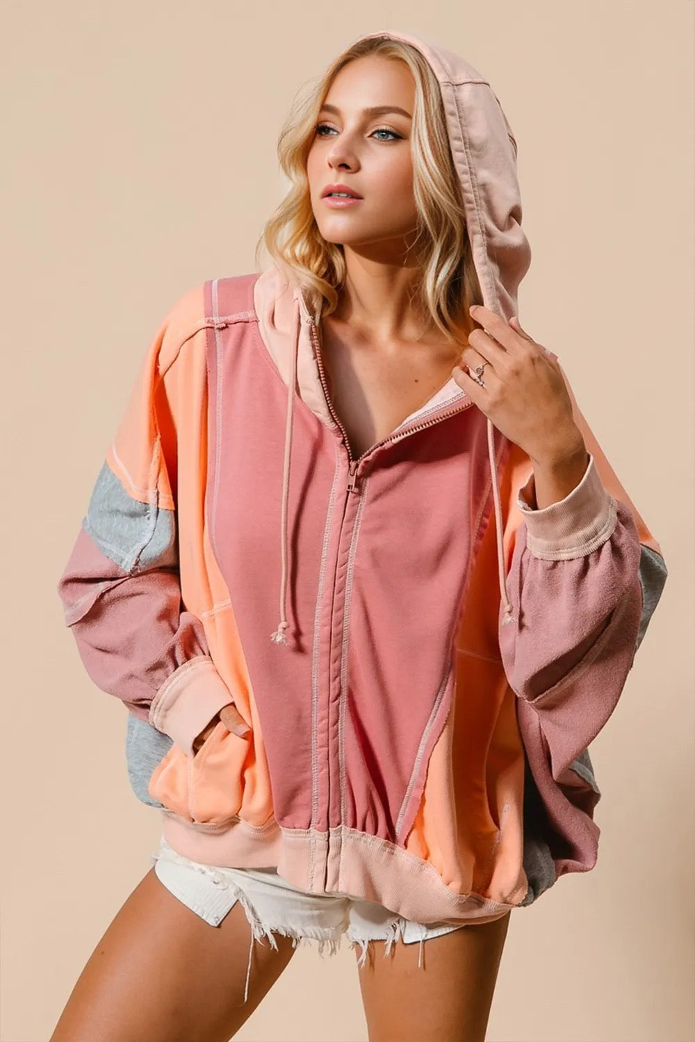 Colorblock Zip Up Jacket