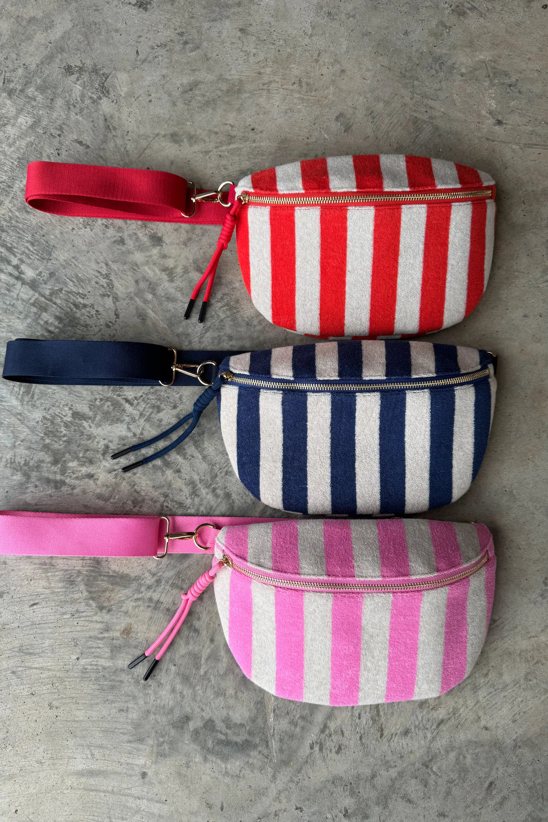 STRIPE TERRY BUM BAG