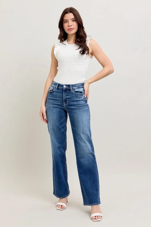 High Waist 90's Straight Leg Jeans