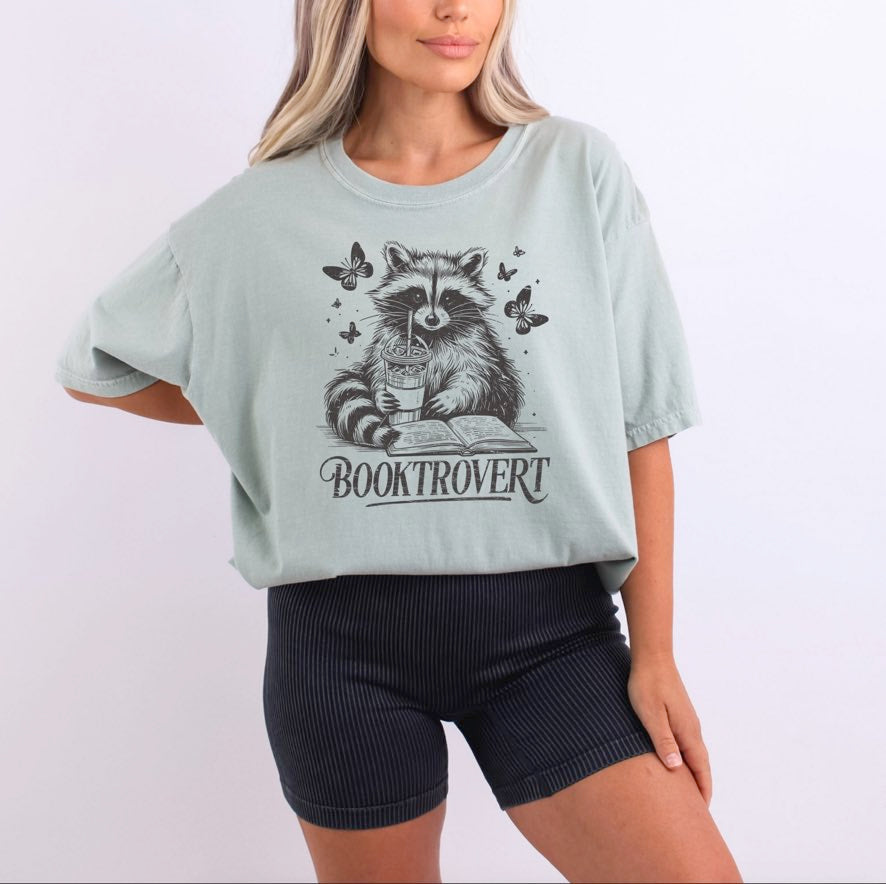 Booktrovert Racoon Tee