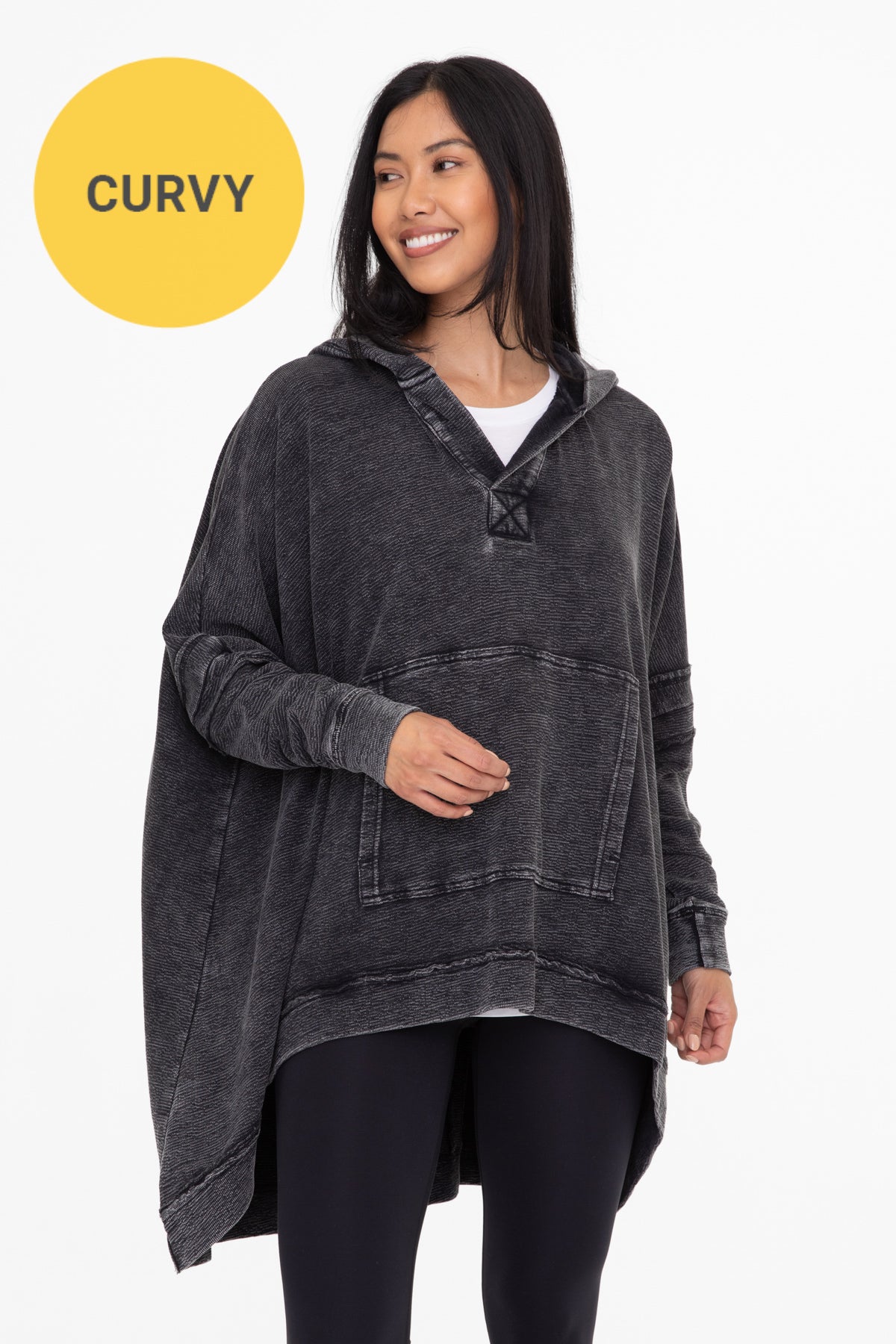 Oversized Hi/Low Boho Pullover Hoodie