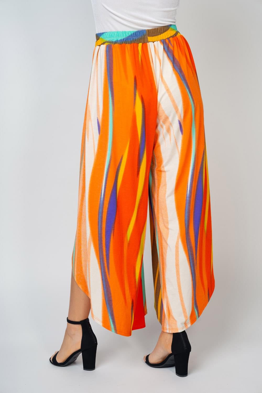 Multi Color Tulip Hem Pant
