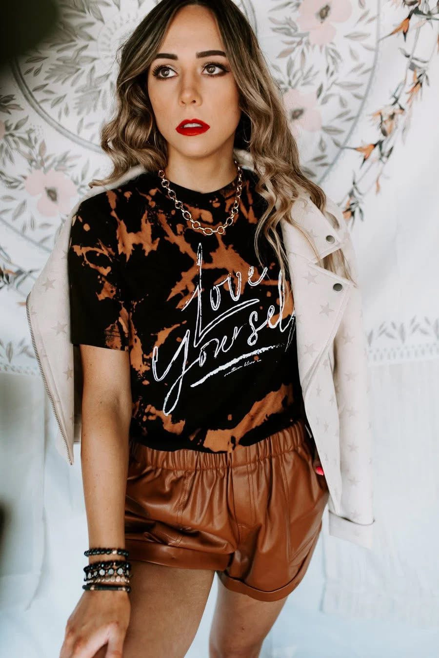 Love Yourself Bleached Tee