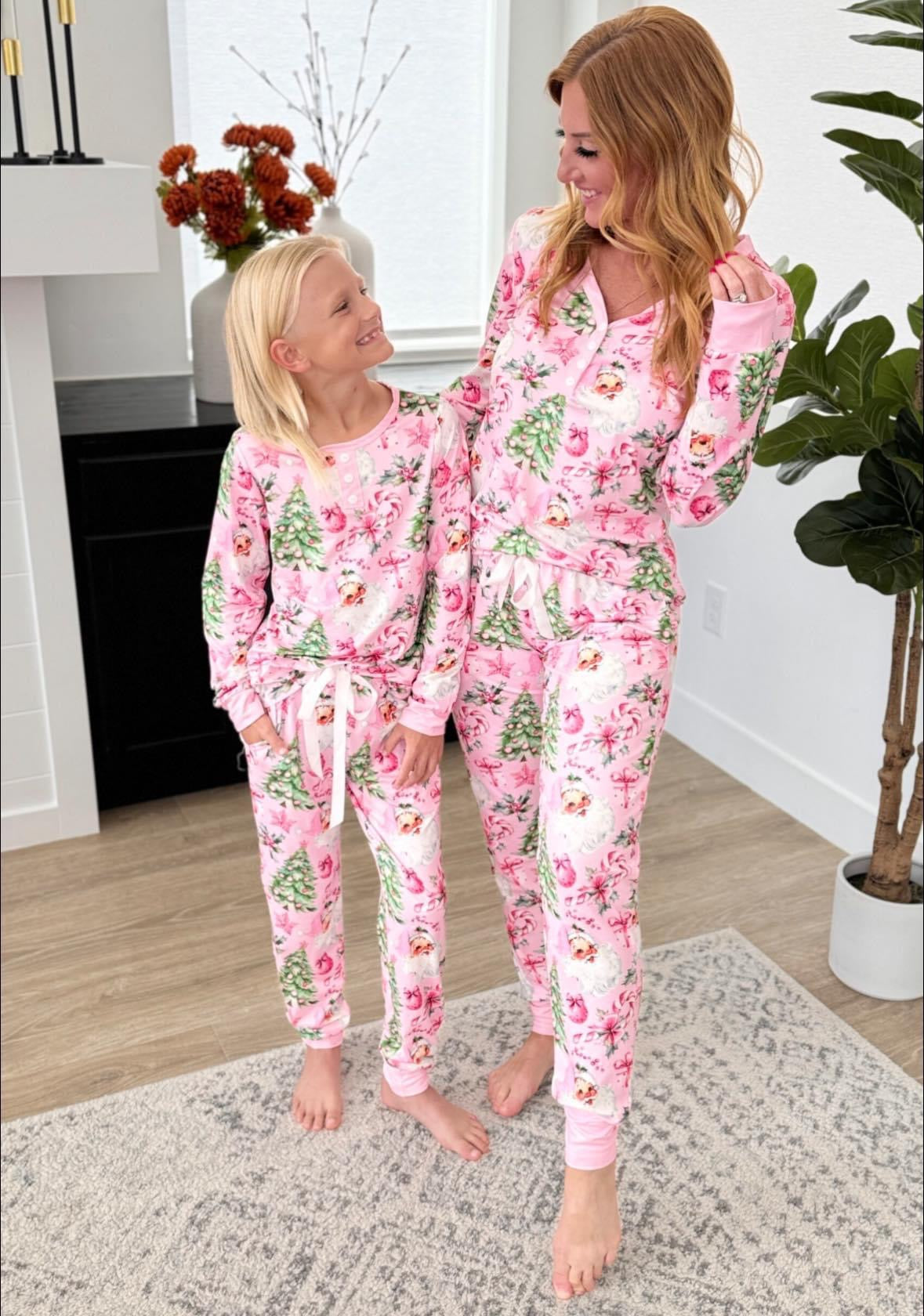 Pink Santa Pj Set