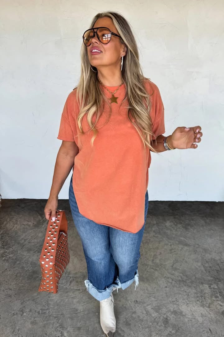 Joey Washed Cotton Oversized Tee