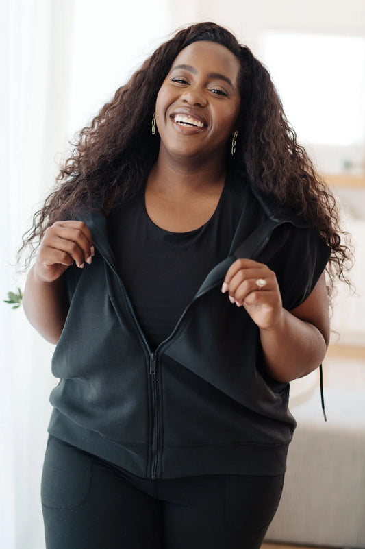 Sleeveless Zip Up Hoodie
