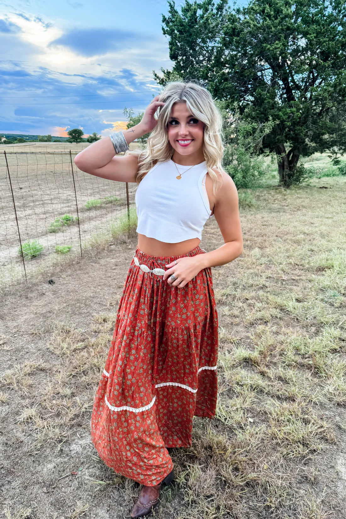 Autumn Floral Skirt