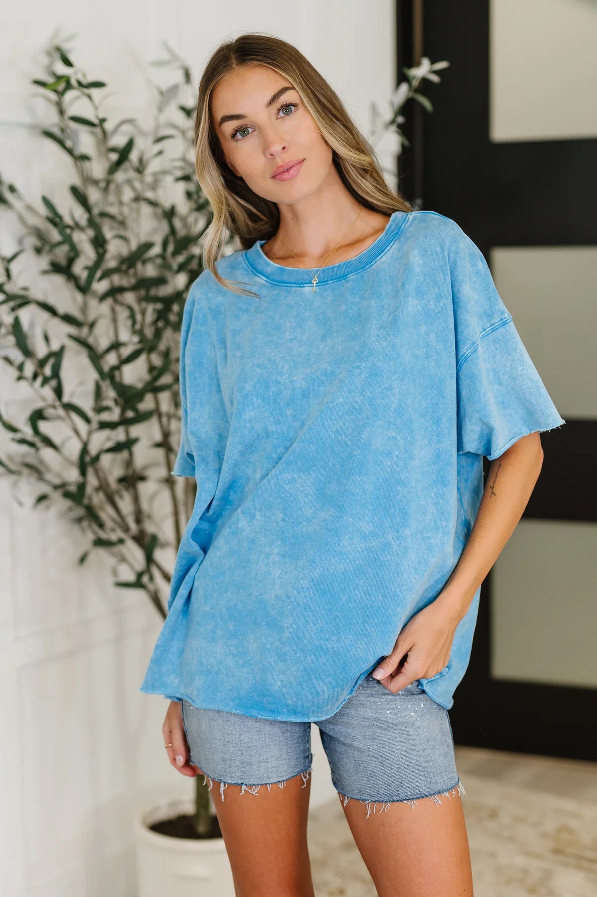Just My Type Mineral Wash Relaxed Top