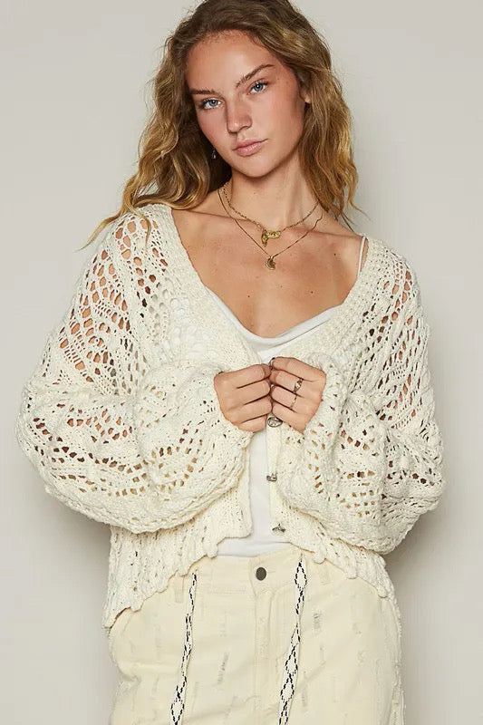 POL Crop Cardigan