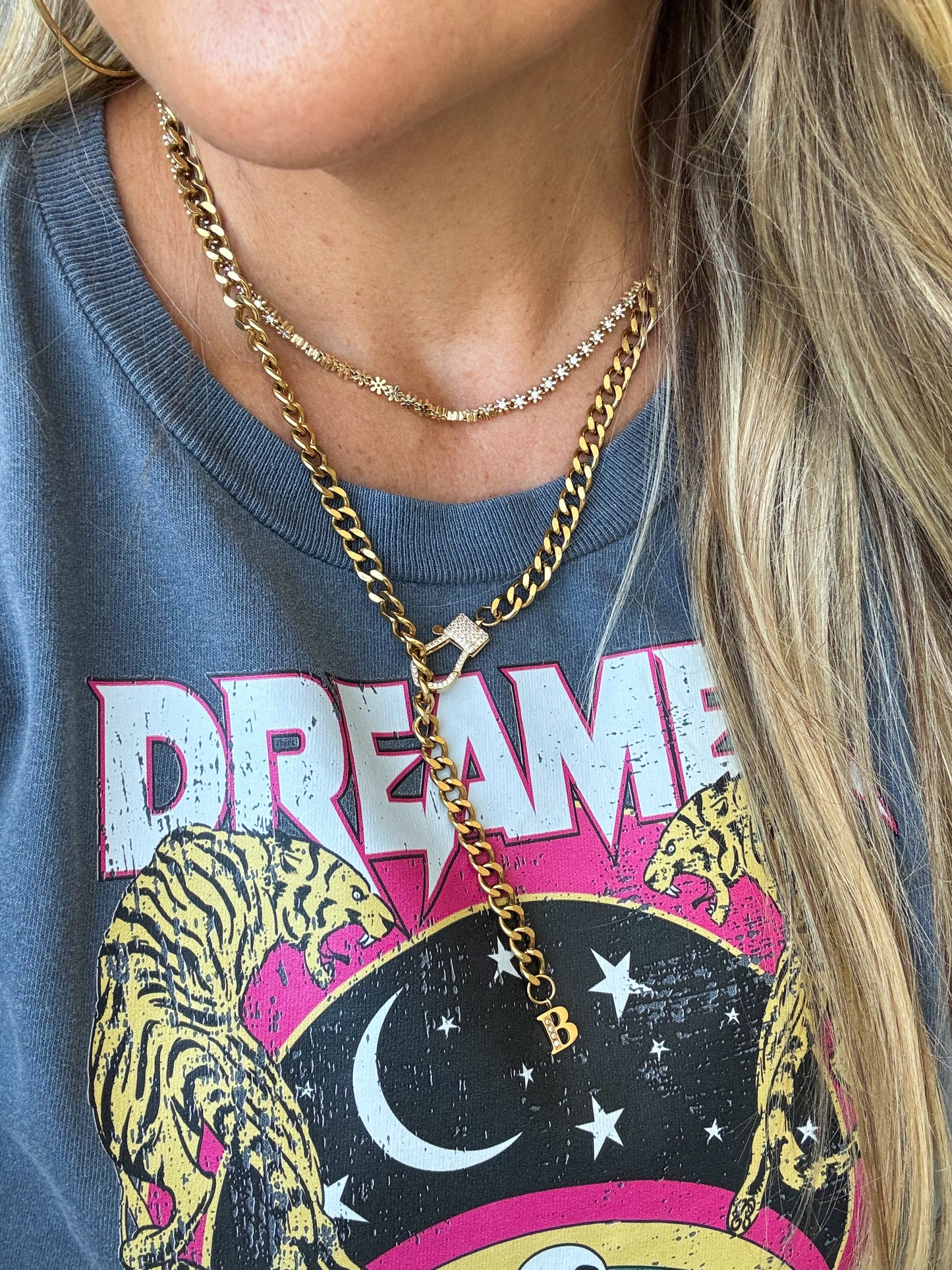 Link & Chain Letter Necklace