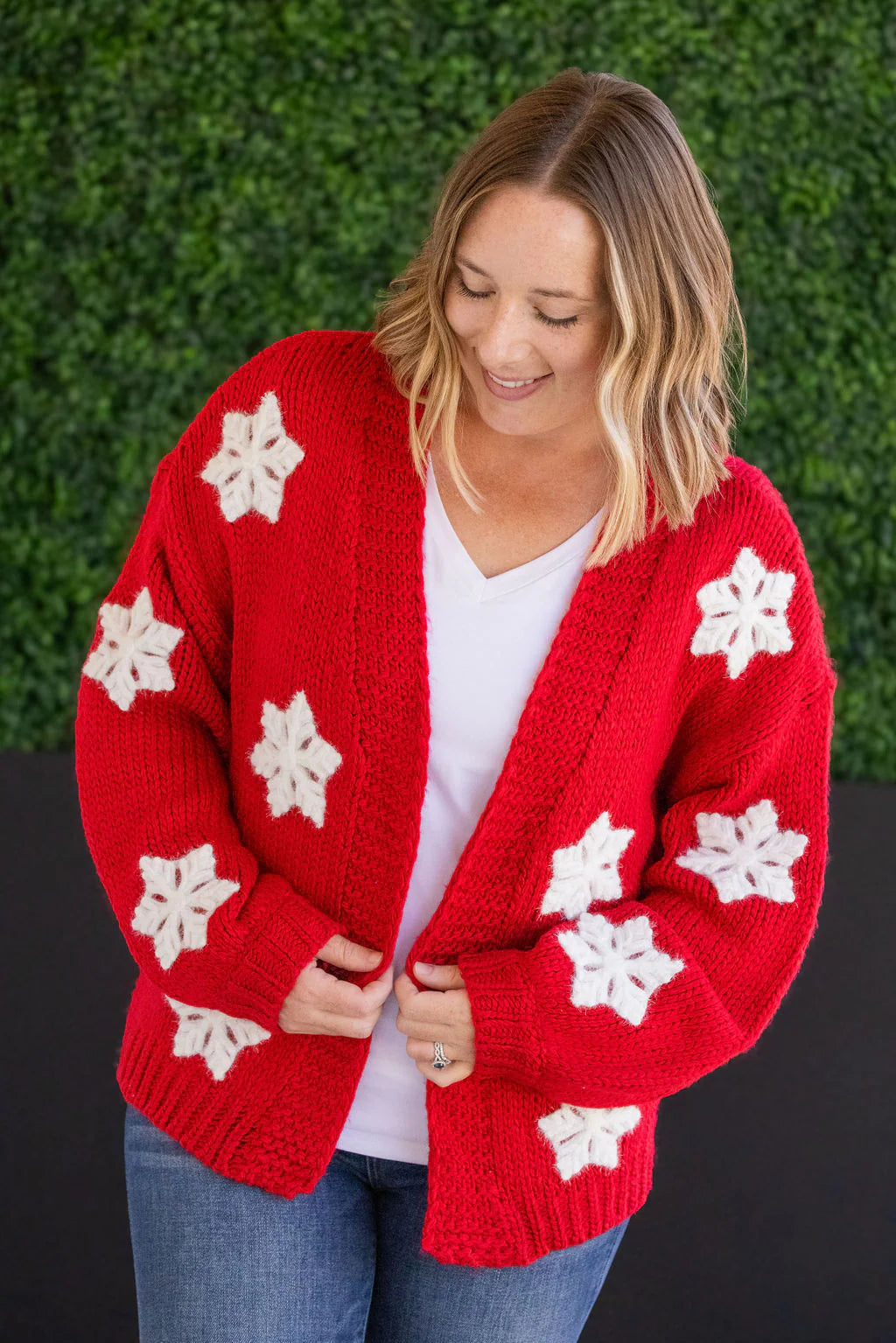 Red Snowflake Sweater