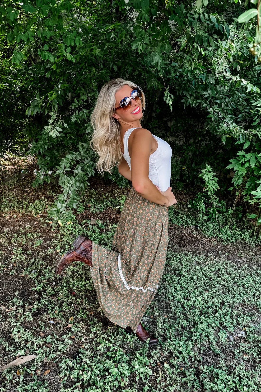 Autumn Floral Skirt