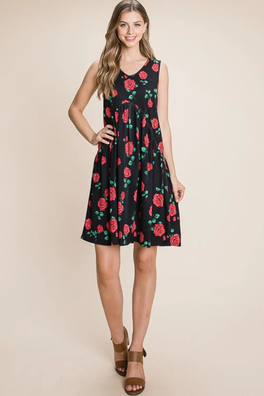 Rose Sleeveless Dress