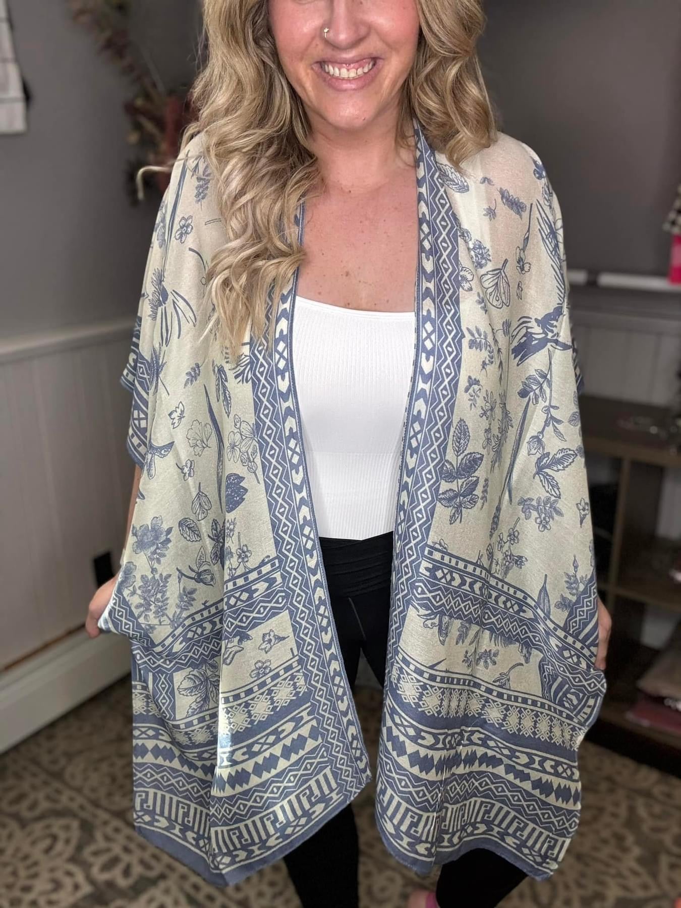 Porcelain Blue Kimono