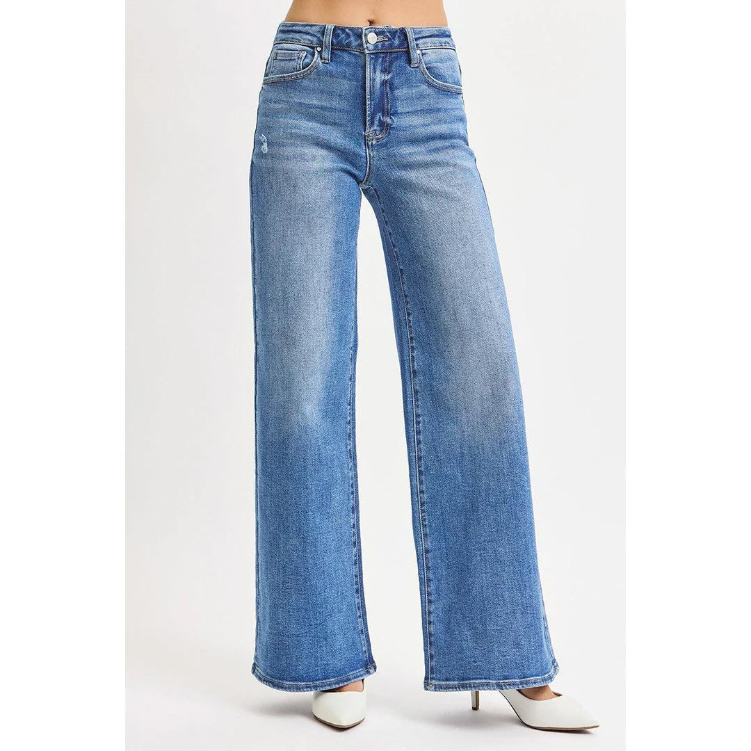 Risen Wide Leg Jeans