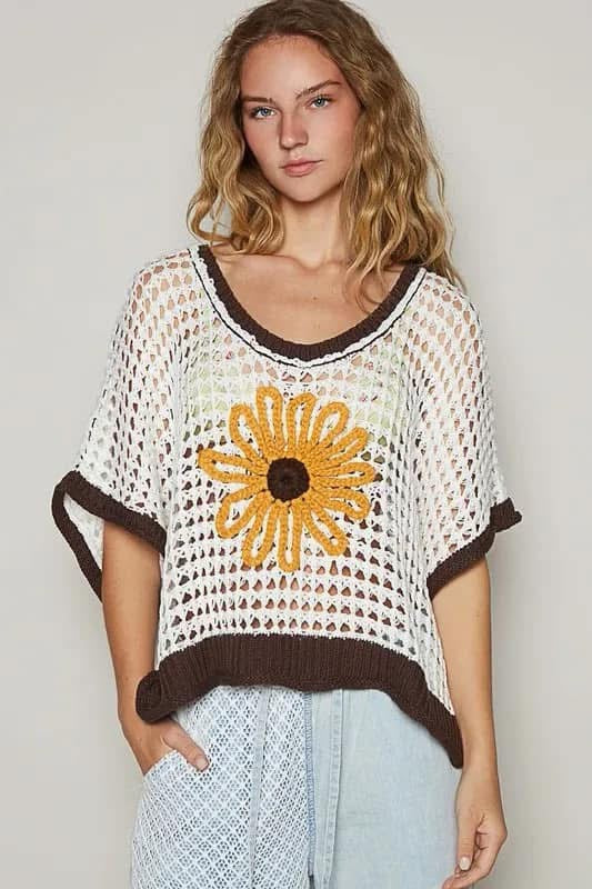 Sunflower Knit Top