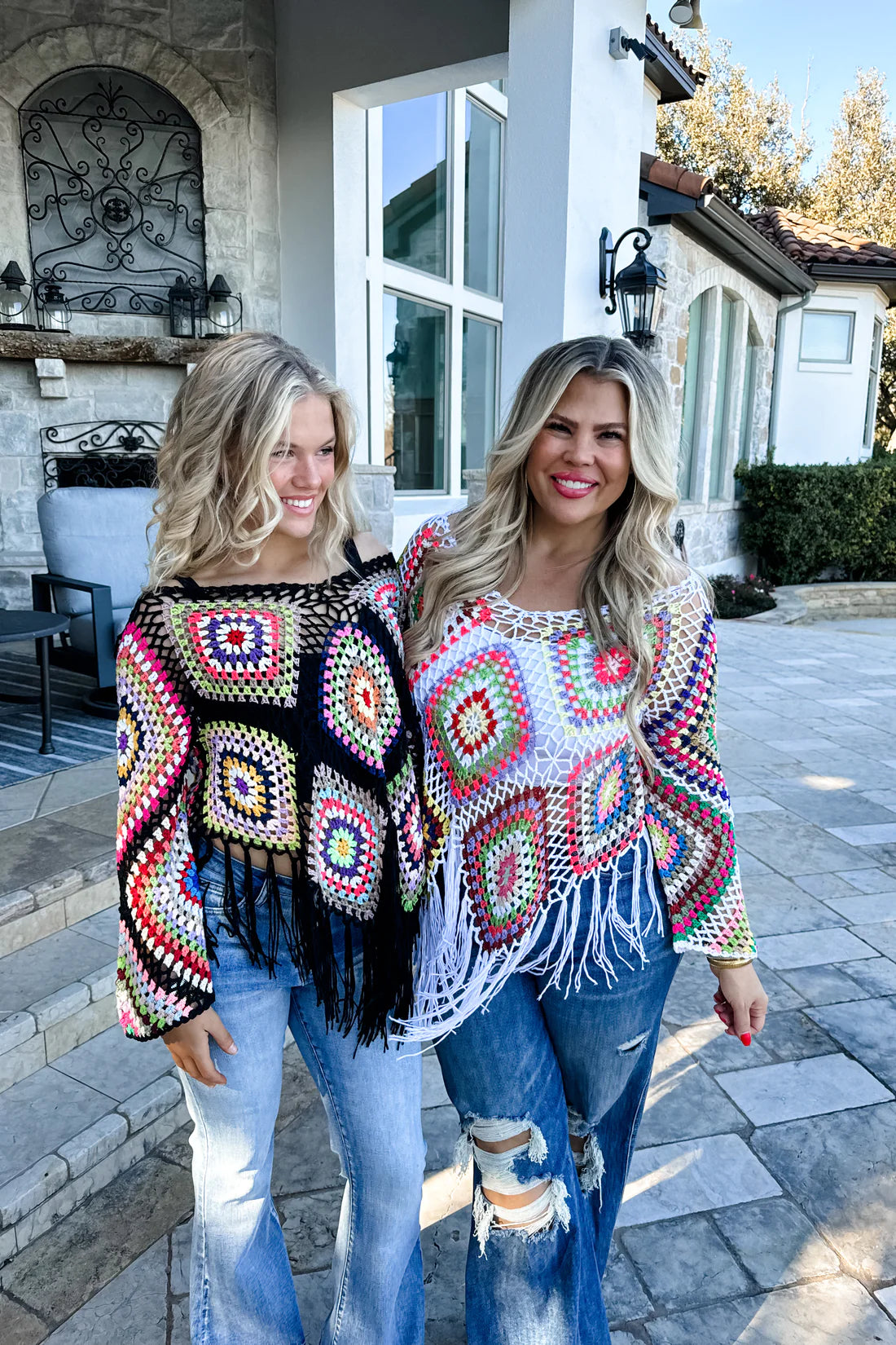Boho Crochet Knit Top