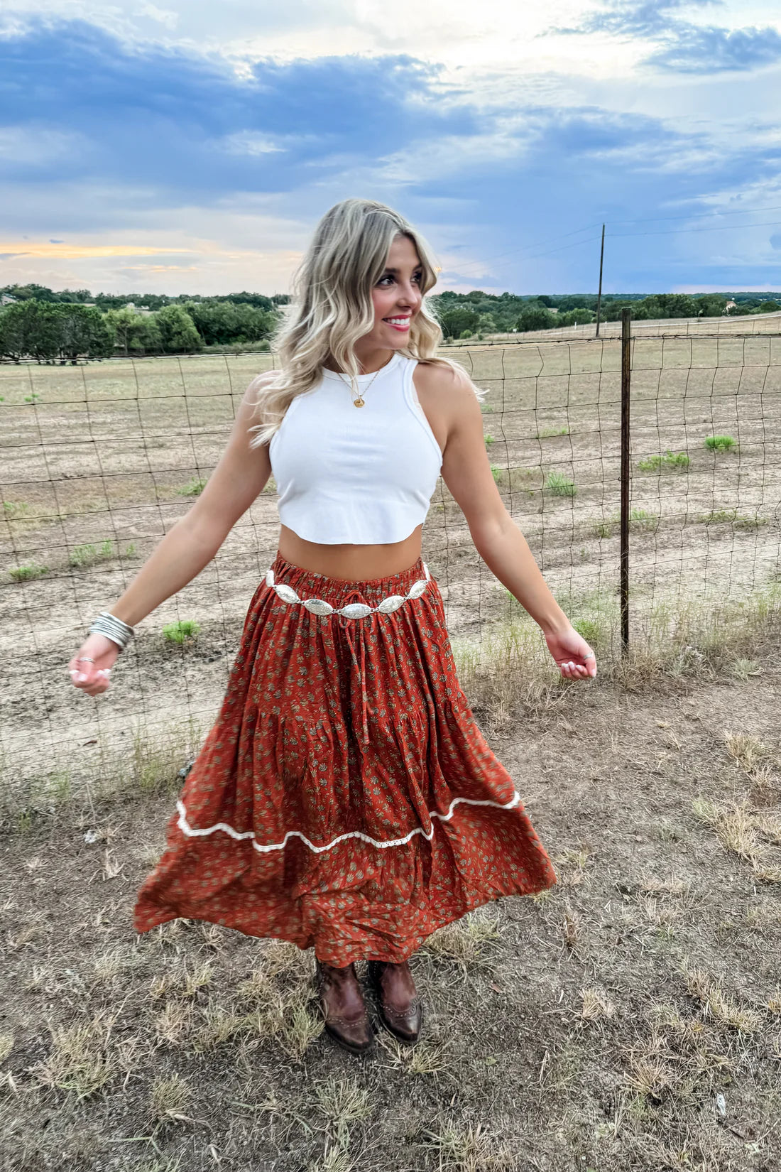 Autumn Floral Skirt
