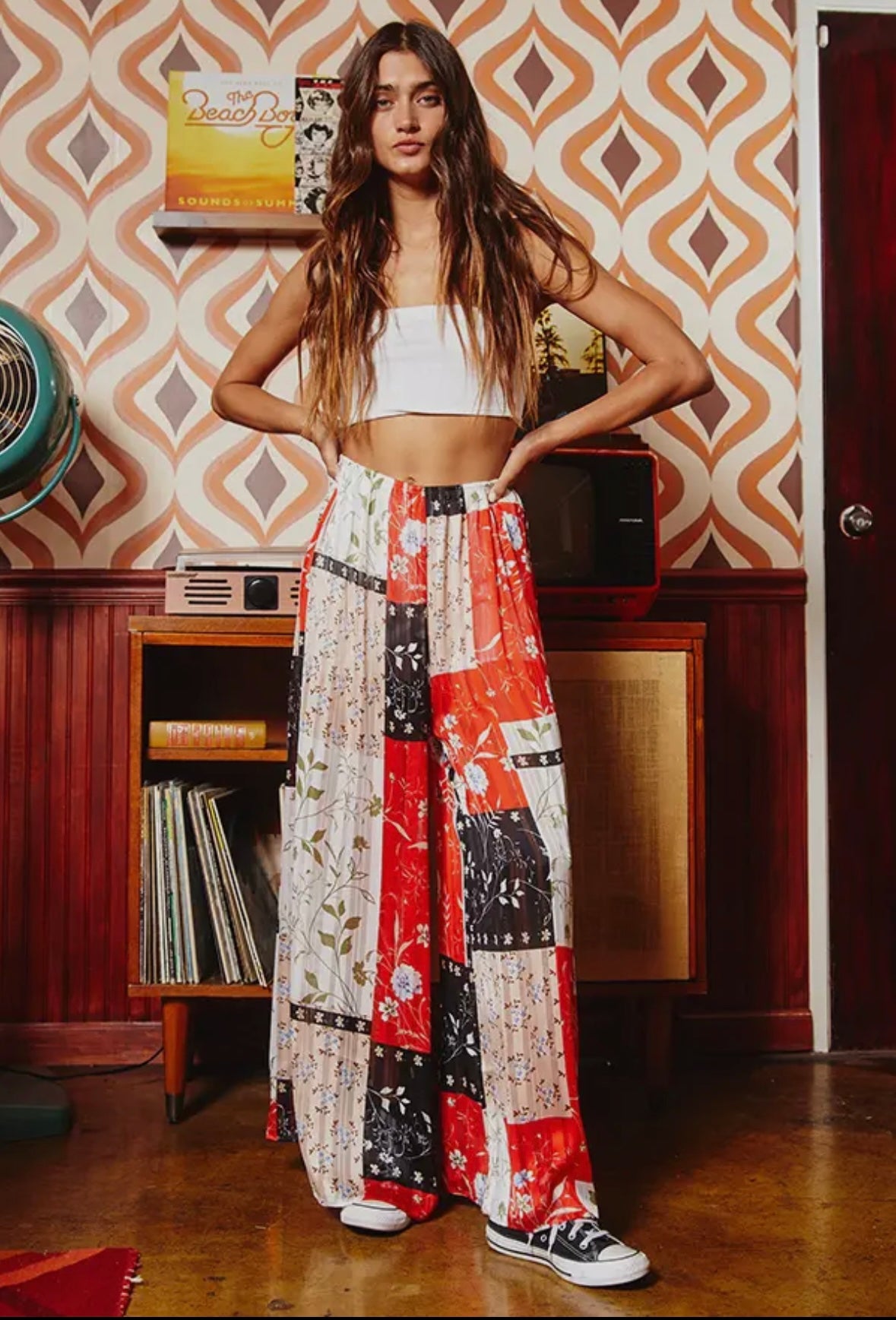 Patchwork Palazzo Pant