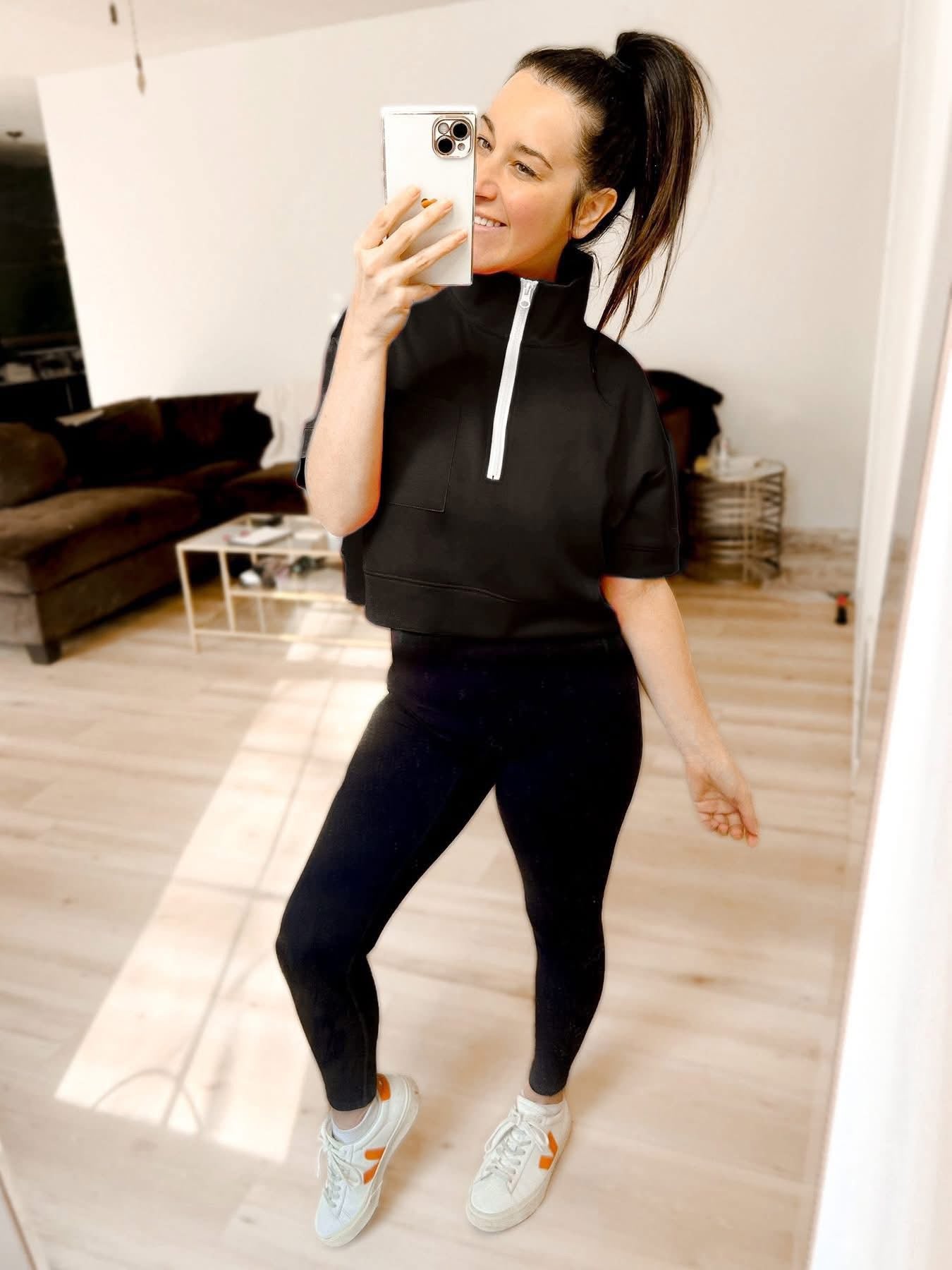 Barely There Crop Zip