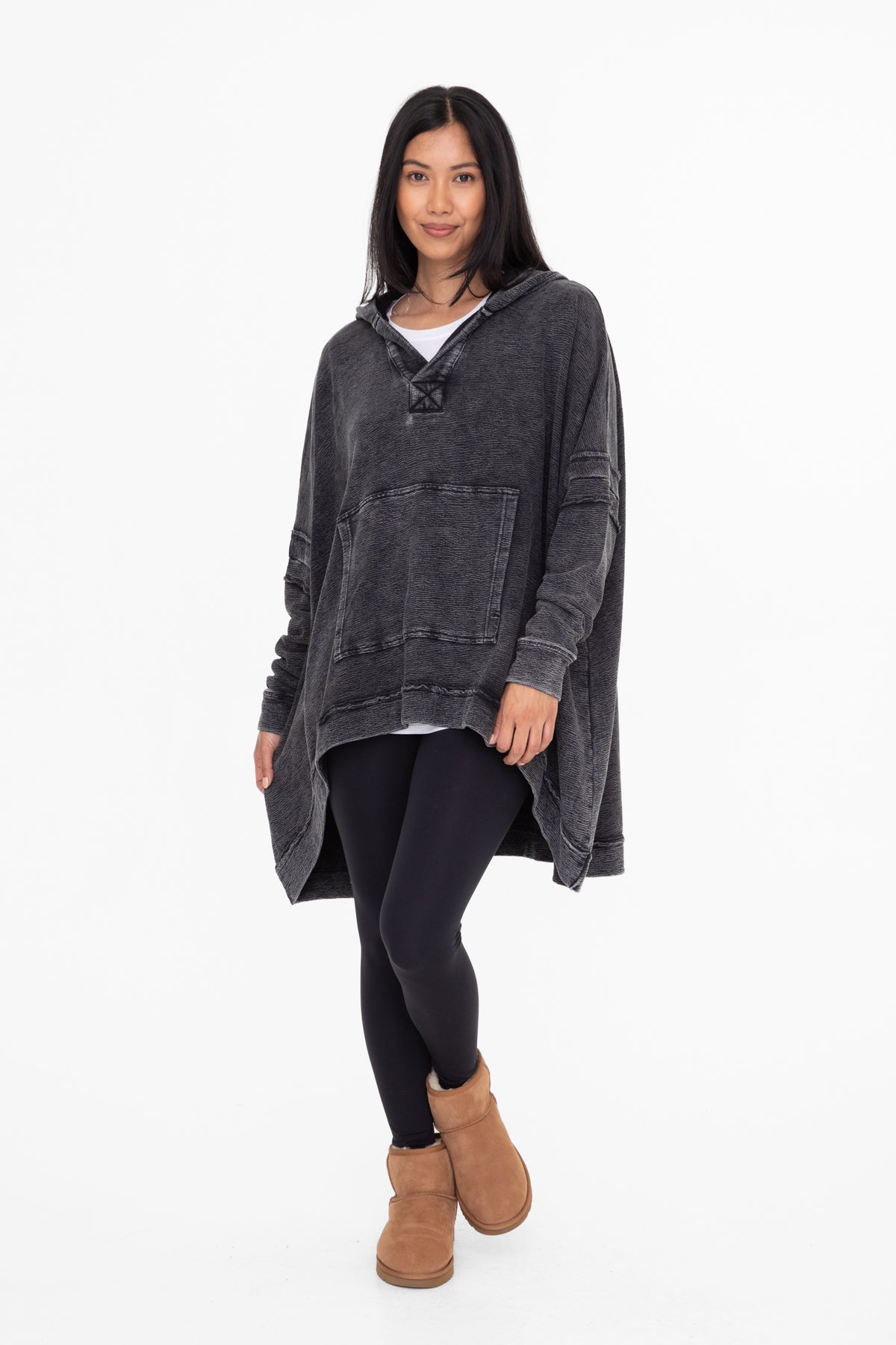 Oversized Hi/Low Boho Pullover Hoodie