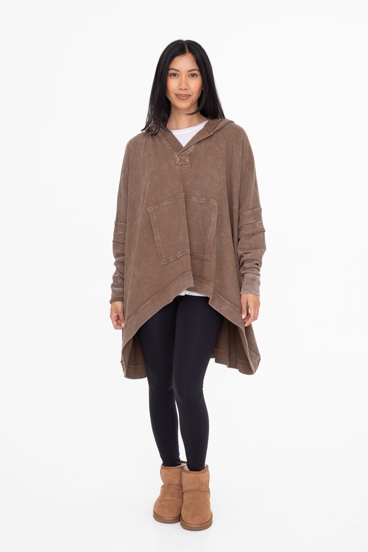 Oversized Hi/Low Boho Pullover Hoodie