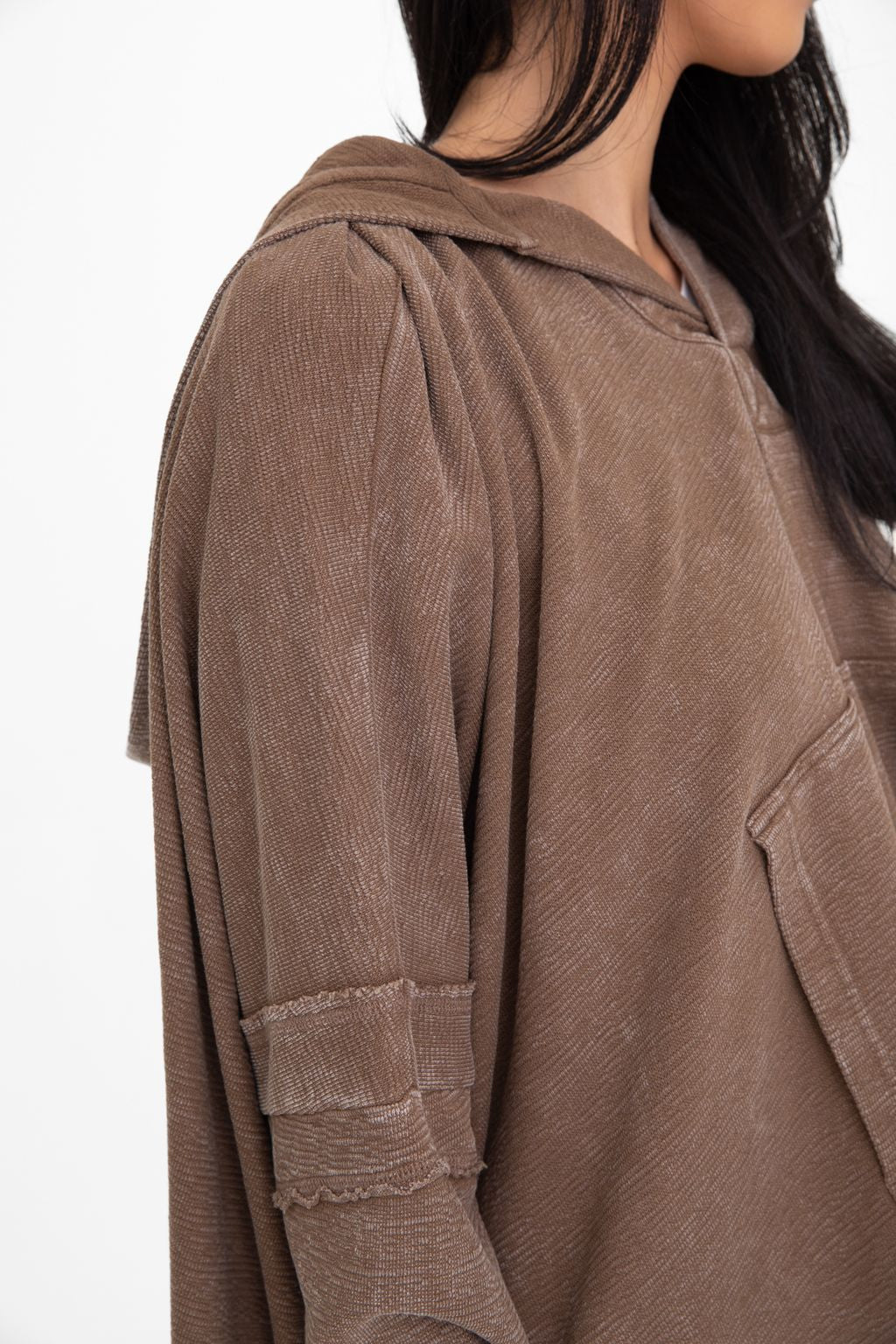 Oversized Hi/Low Boho Pullover Hoodie