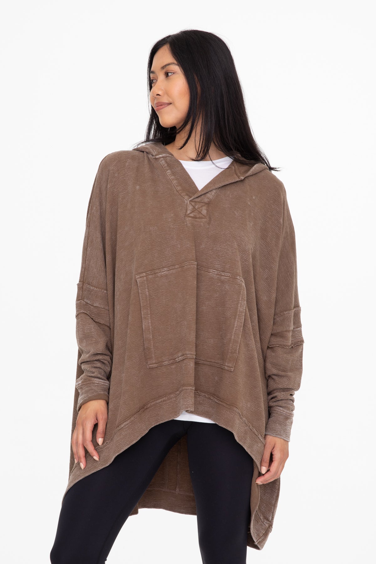 Oversized Hi/Low Boho Pullover Hoodie