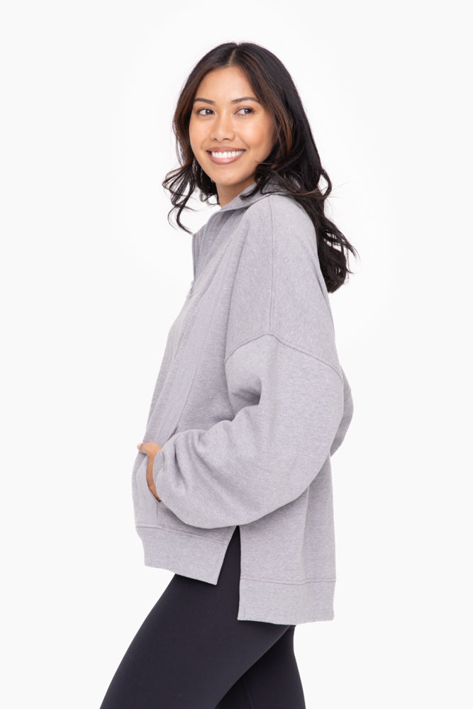 Oversized Mock Neck Pullover