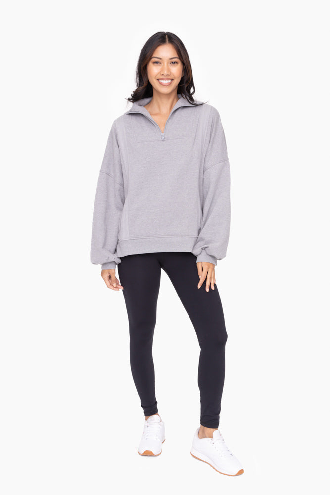 Oversized Mock Neck Pullover