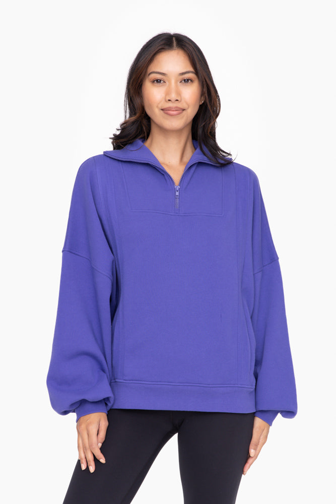 Oversized Mock Neck Pullover