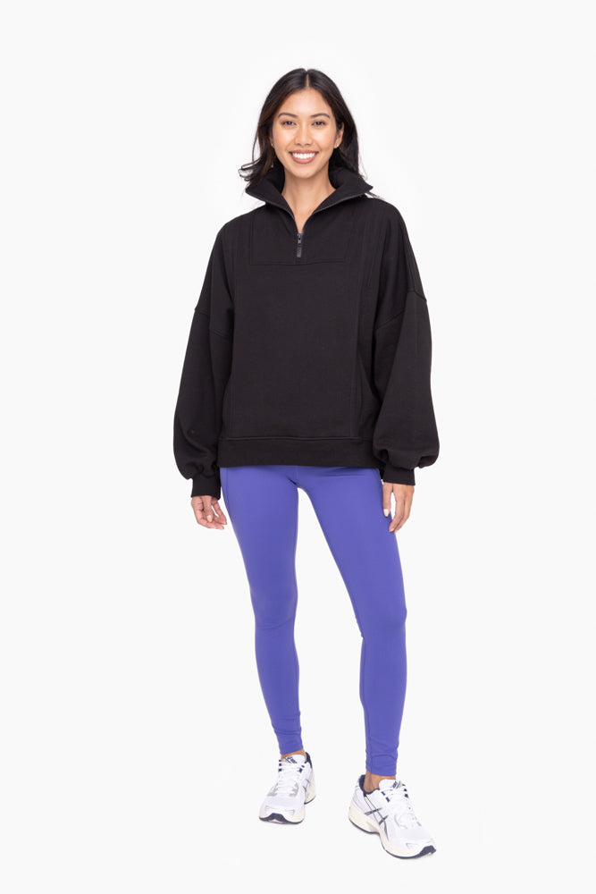 Oversized Mock Neck Pullover