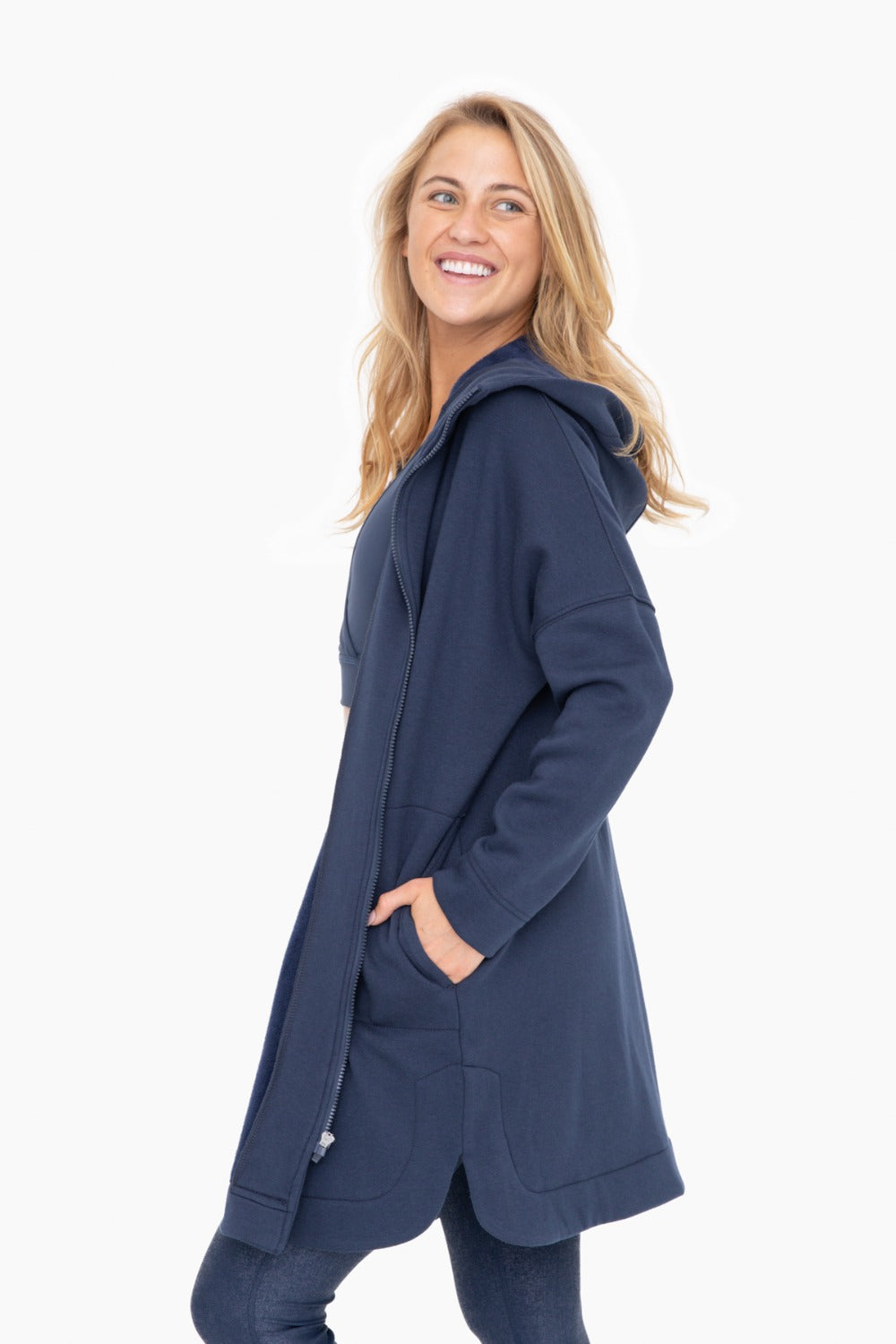 Longline Zip Up Jacket