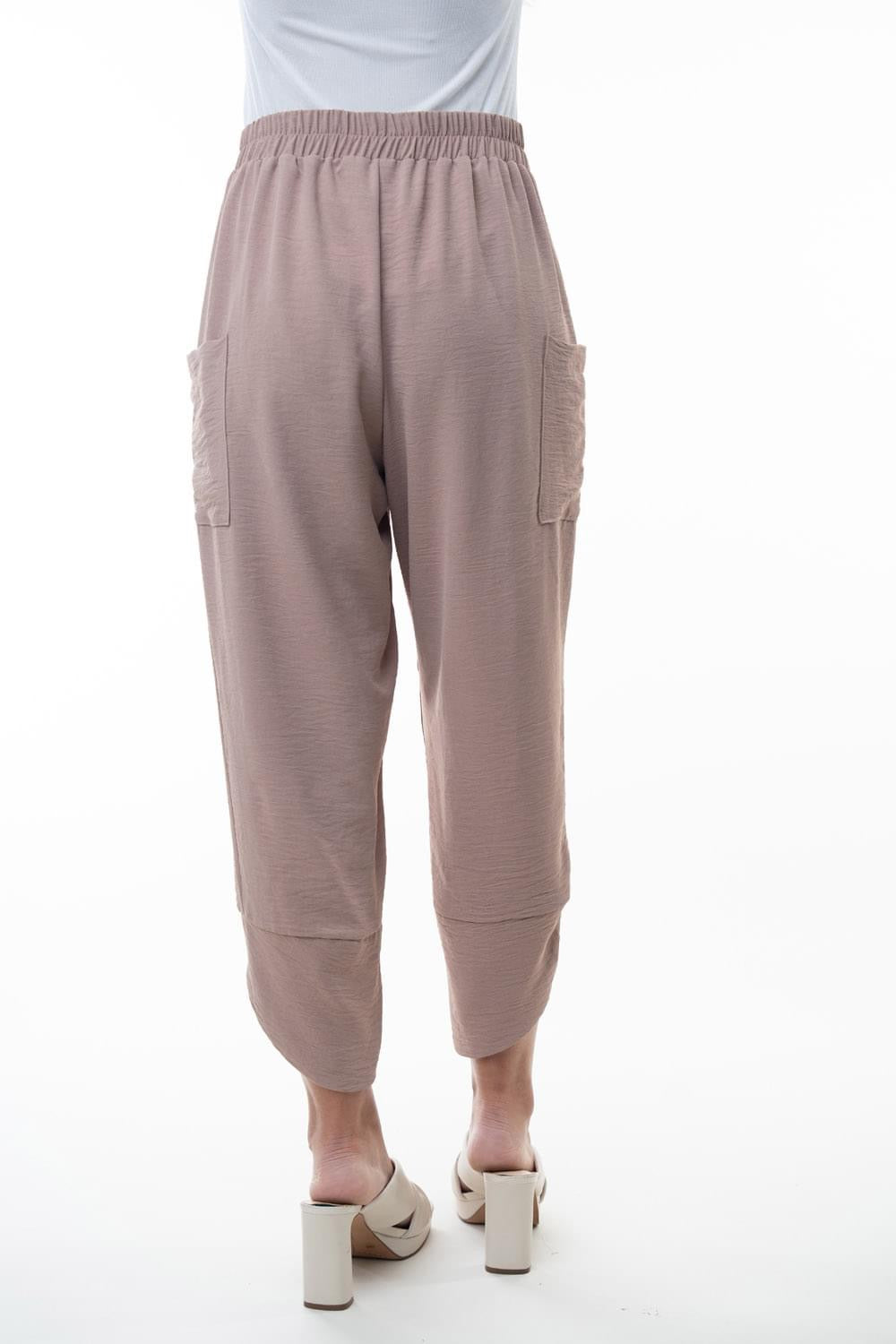 High Waist Knit Pant - Tan