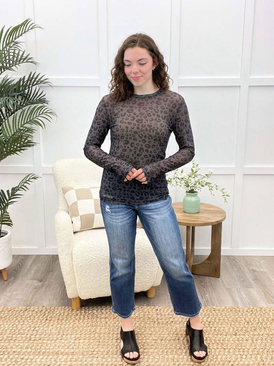 Shirley Thumbhole Mesh Tops