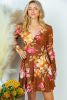 Copper Floral Snap Dress