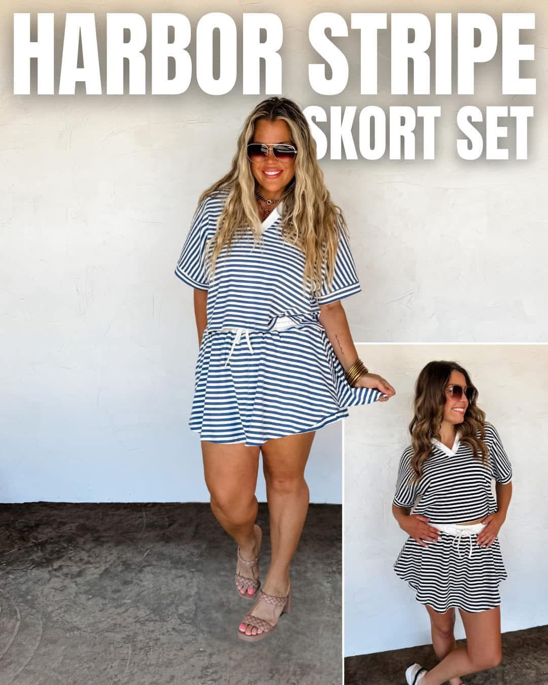 Harbor Stripe Skort Set