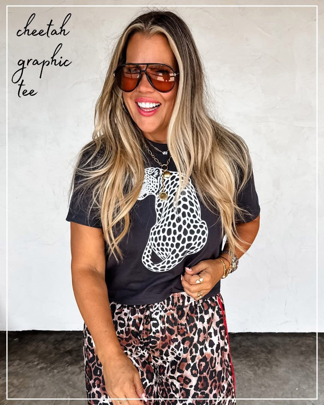 BLAKELEY GRAPHIC TEES- CHEETAH