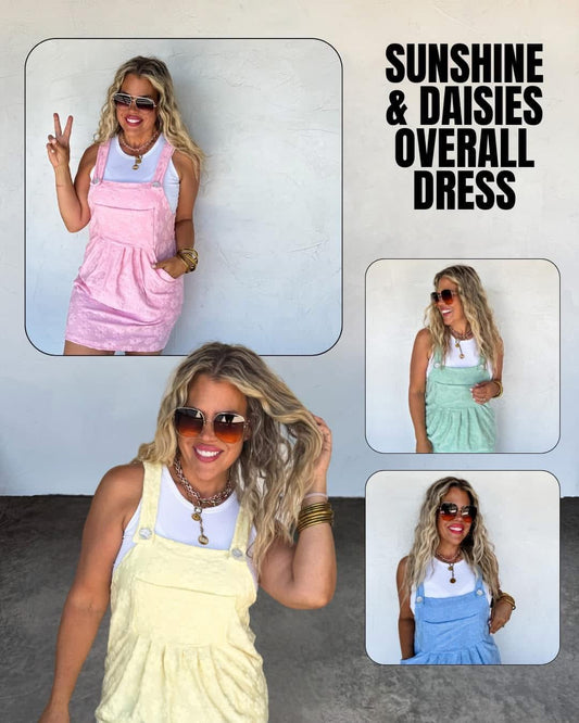 SUNSHINE & DAISIES OVERALL DRESS