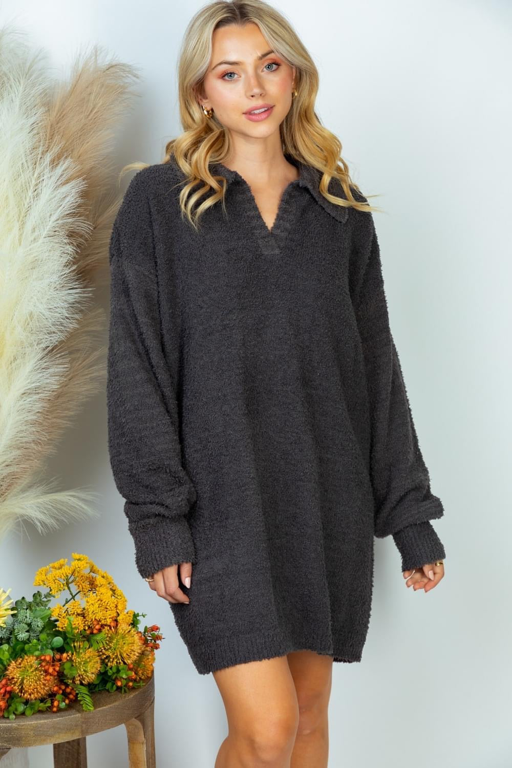 Plush Collared Tunic