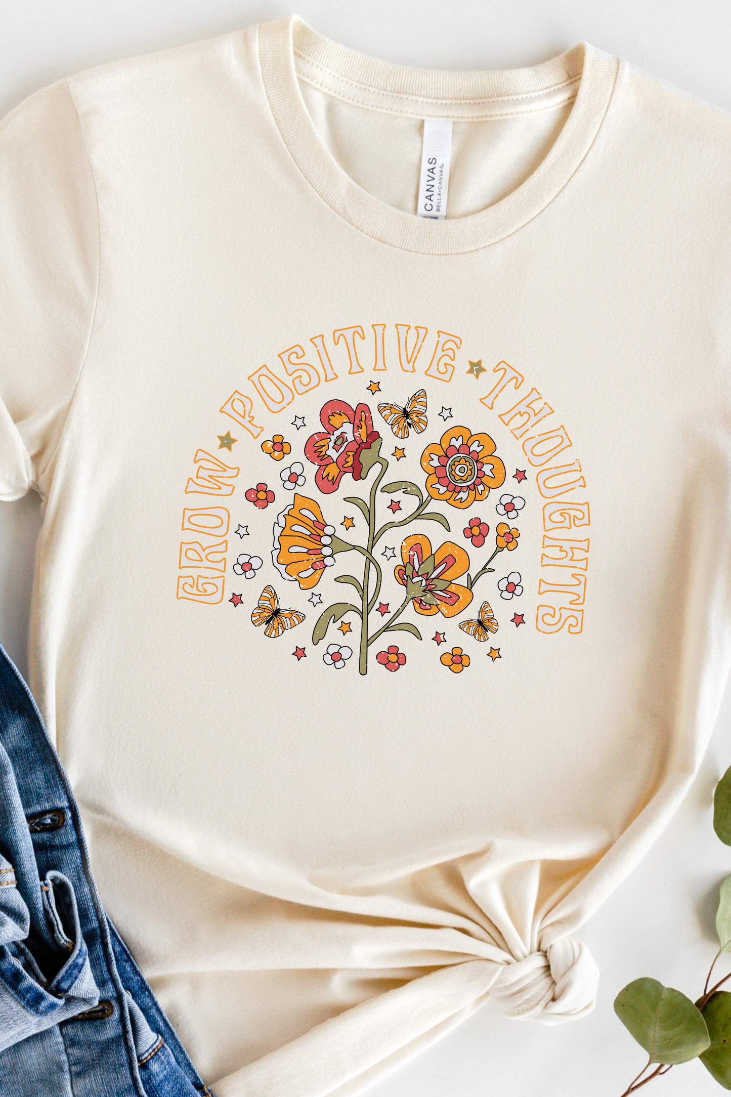 PU - GROW POSITIVE THOUGHTS TEE(BELLA CANVAS)